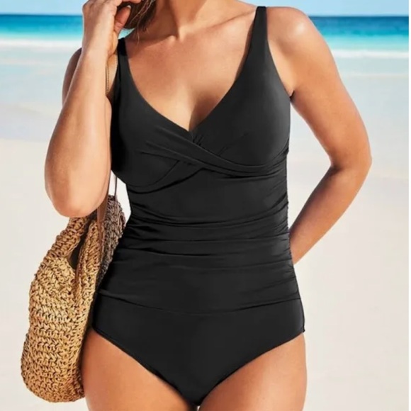 Swimsuits For All Black One Piece Swimsuit